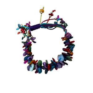 Colored Shell Adjustable Beachy Boho Bracelet
